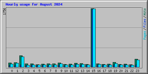 Hourly usage for August 2024