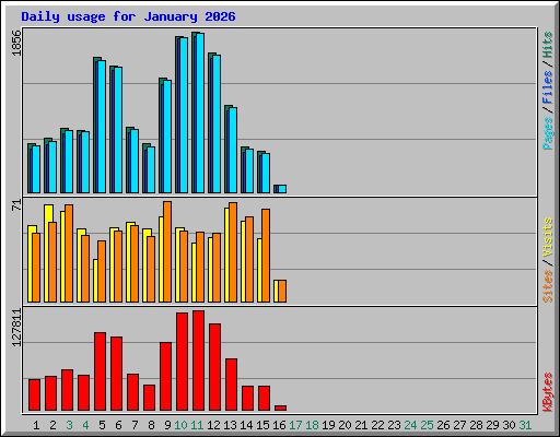 Daily usage for January 2026